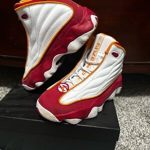 Nike Jordan Pro Strong- White- Vivid Orange High-Top basketball Sneakers